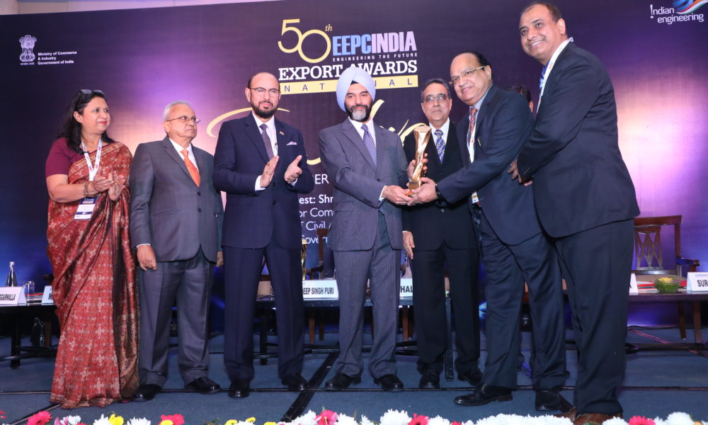 The Coveted National award for Jindal aluminium limited by EEPC